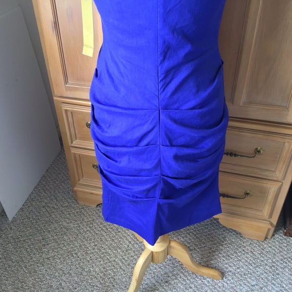 ❤️SOLD❤️NWT NICOLE MILLER STRETCH LINEN DRESS - Picture 7 of 9